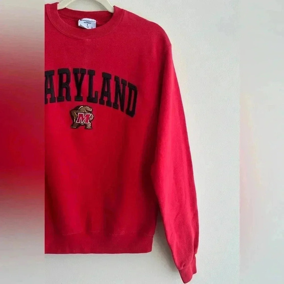 Champion UMD "Maryland" Red Pullover Sweatshirt, Size Small - Picture 5 of 16